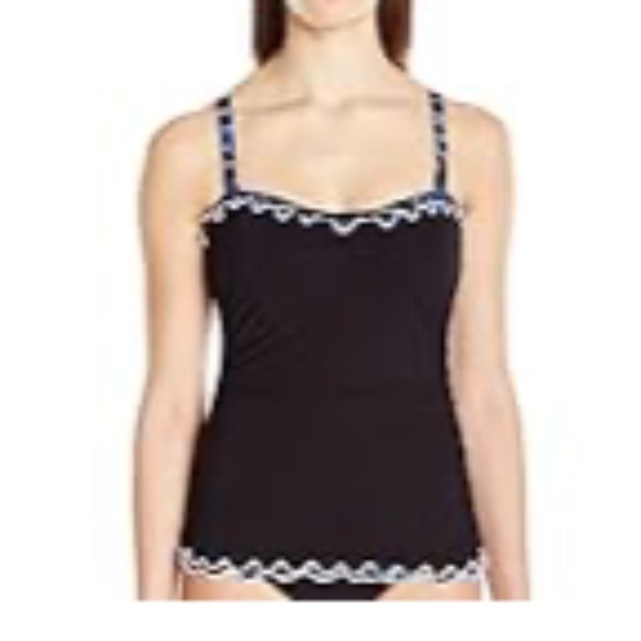NWT Profile by Gottex Underwire Tankini Top – Black/Indigo Girl – Size 36D - Picture 10 of 10